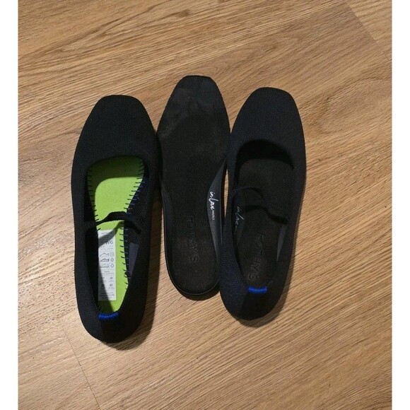 Rothy’s The Max Square Mary Jane Size 6 Black Comfy Square Toe Flats Washable - Picture 9 of 9